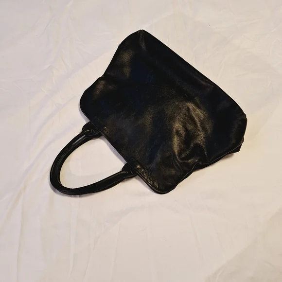 BIASIA GENIUNE LEATHER HANDBAG – CROSSBODY DARK NAVY – VINTAGE - Picture 7 of 8